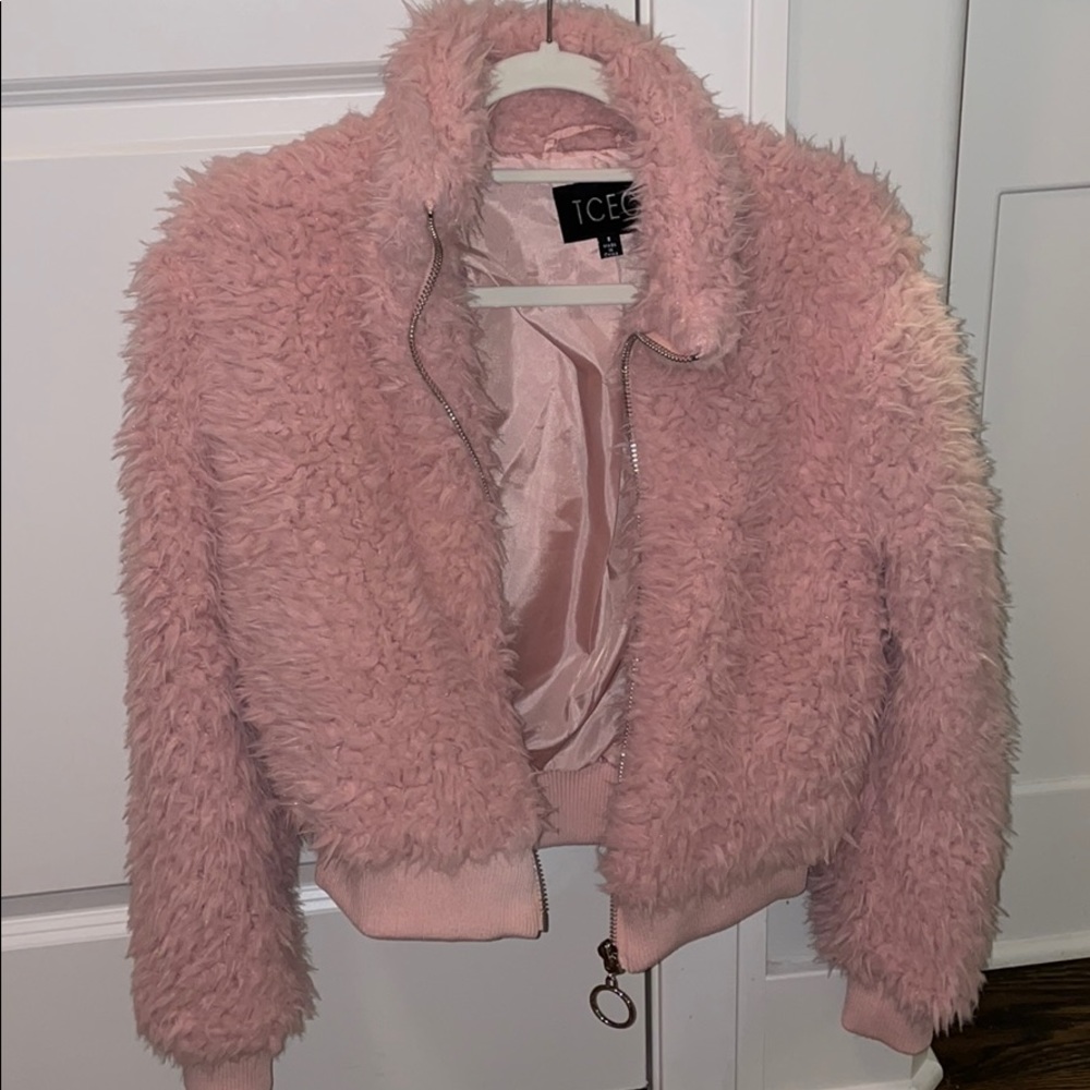 TCEC Sherpa teddy pink jacket- never worn